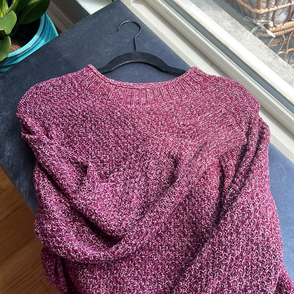 NWOT women’s LOFT burgundy sweater size XL - Picture 3 of 5